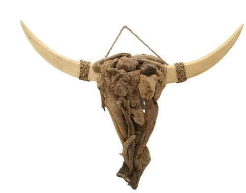 Handcrafted Driftwood Cow Head