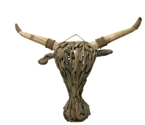Handcrafted Driftwood Cow Head