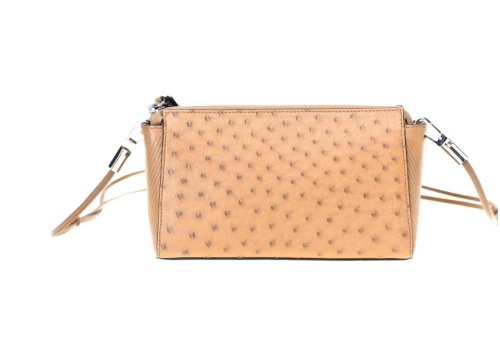 Mandy Ostrich Leather Handbag