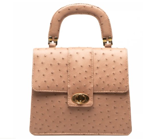 Sumaya Ostrich Leather Handbag