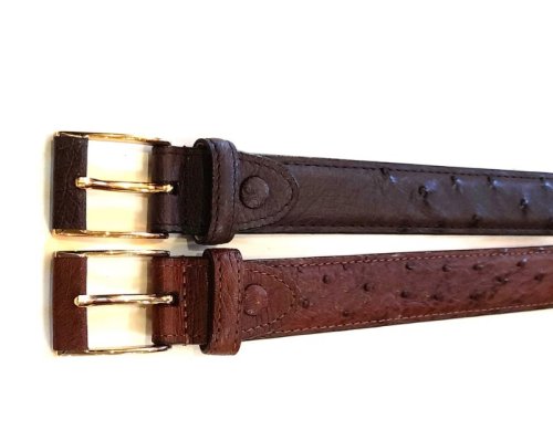 Ostrich Leather Belt