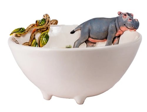 3D Ceramic Hippo Bowl