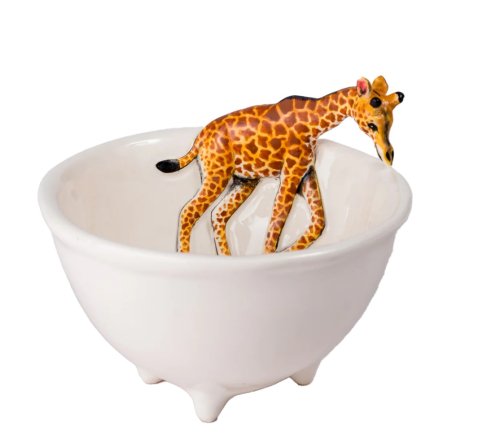 3D Ceramic Giraffe Bowl