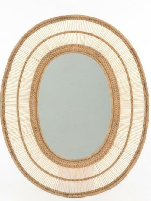 Malawi Handwoven Oval Mirror