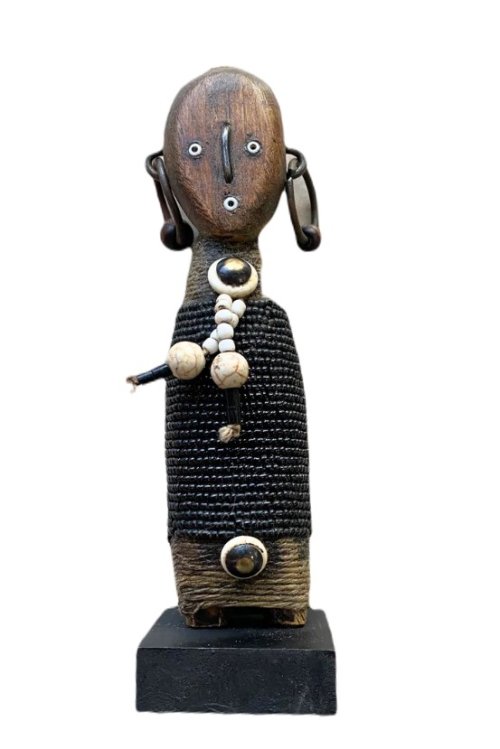 Wooden Beaded Namji Doll - Black