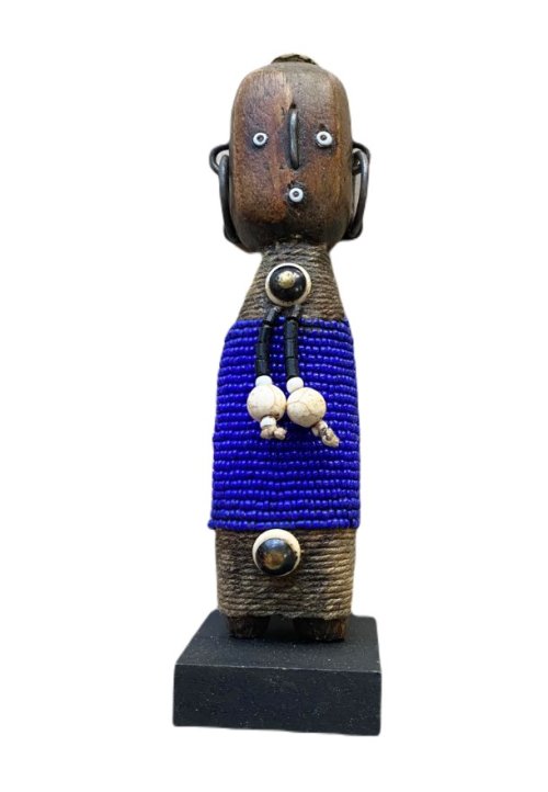 Wooden Beaded Namji Doll - Blue