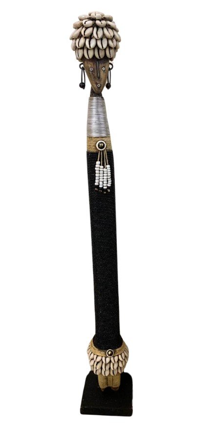 Wooden Beaded Namji Doll - Black