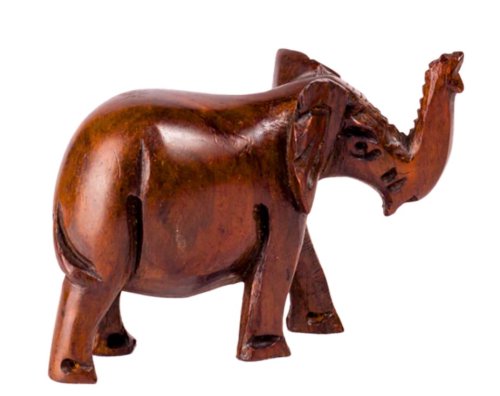 Carved Ebony Wooden Elephant Sculpture