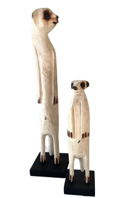 Wooden Meerkat Standing - Medium