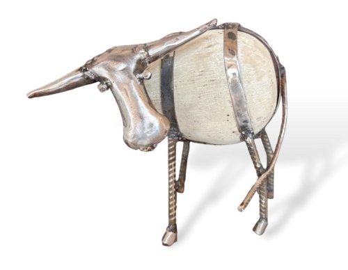 White Stone Cow Standing