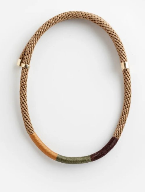 Wrap Necklace - Beige Camel