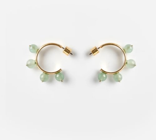 Garland Hoop Earrings - Aventurine