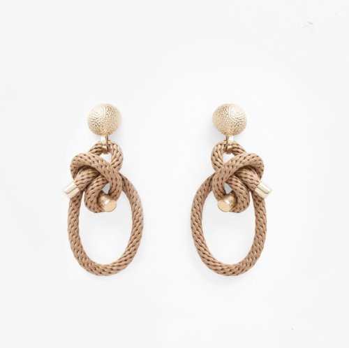 Shimenawa Earrings - Beige