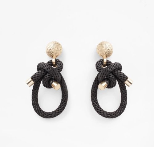 Shimenawa Earrings - Black