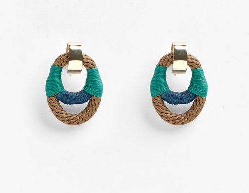 Vessel Earrings - Aqua