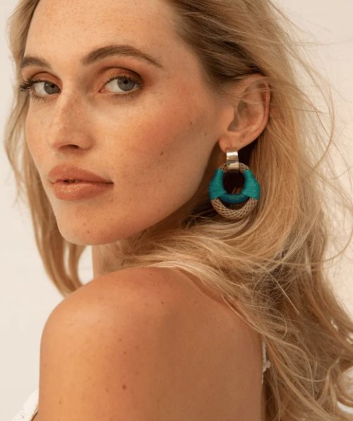 Vessel Earrings - Aqua