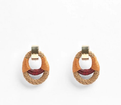 Vessel Earrings - Maroon