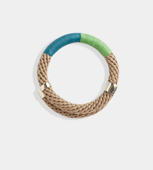 Wrap Bracelet - Beige Teal