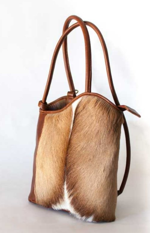 Liezl Springbok Leather Handbag