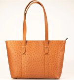Beth Ostrich Leather Handbag