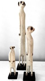 Wooden Meerkat Standing - Large