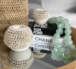 Ghanian Glass Beads Clear Aqua