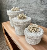 Beaded Containers Set of 3