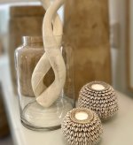 Stained Cowrie Shell Tea Lights - 3" x 4"