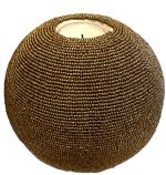 Gold Beaded Tea Lights - 4" x 5"