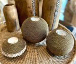 Gold Beaded Tea Lights - 4" x 5"