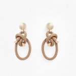 Shimenawa Earrings - Beige