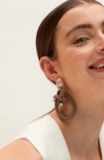 Shimenawa Earrings - Beige